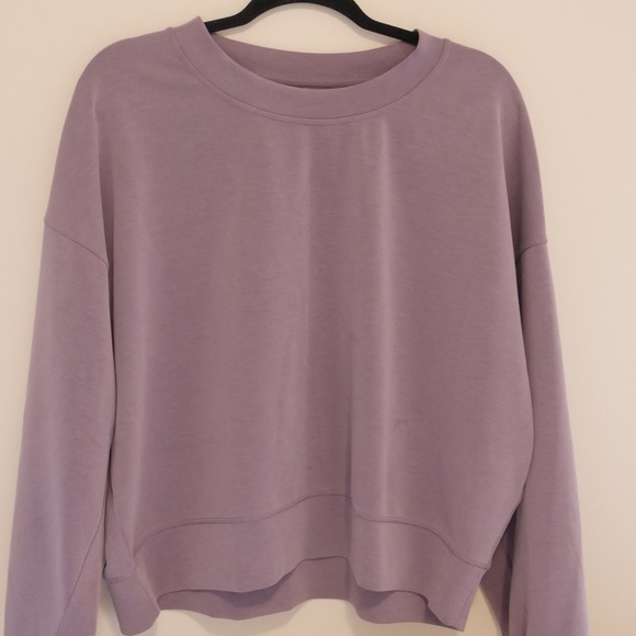 lululemon athletica Tops - Lululemon Softstreme Perfectly Oversized Cropped Crew - Lavender